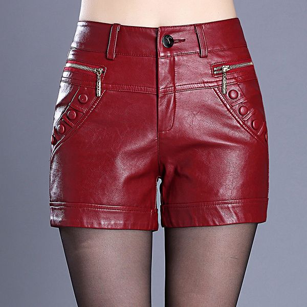 women's shorts red high waist leather oversize women spring summer fashion multi button zipper pu short pants woman black 230422, White;black
women's shorts red high waist leather oversize women spring summer fashion multi button zipper pu short pants woman black 230422, White;black
