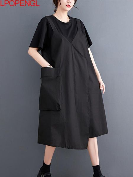 dresses women's 2023 spring and summer new french dress design sense niche fake twopiece splicing halfsleeved irregular pullover dress, Black;gray
dresses women's 2023 spring and summer new french dress design sense niche fake twopiece splicing halfsleeved irregular pullover dress, Black;gray