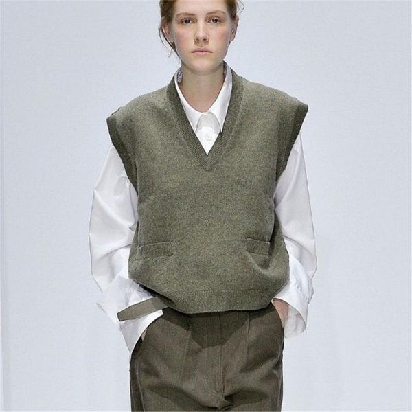 vests margaret howell cashmere knitted vest sweater woman's vest solid double pockets nifall 2021 women clothing waistcoat, Black;white
vests margaret howell cashmere knitted vest sweater woman's vest solid double pockets nifall 2021 women clothing waistcoat, Black;white