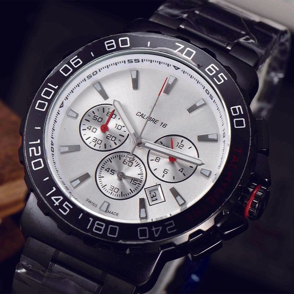 men's new quartz watch business leisure six pin 43mm multifunctional calendar glow steel band brand watches, Slivery;brown
men's new quartz watch business leisure six pin 43mm multifunctional calendar glow steel band brand watches, Slivery;brown