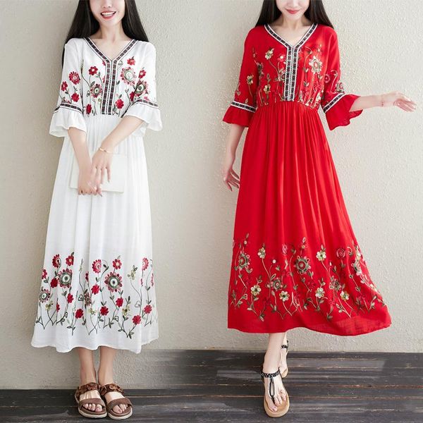 dresses 2022 women retro flare sleeve beach embroidery tunic dress summer casual vneck boho holiday dresses fashion loose vestidos, Black;gray
dresses 2022 women retro flare sleeve beach embroidery tunic dress summer casual vneck boho holiday dresses fashion loose vestidos, Black;gray