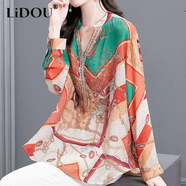 t-shirt spring summer women elegant fashion vneck diamons chain print pullover shirt ladies long sleeve loose casual blouse femme blusa, White
t-shirt spring summer women elegant fashion vneck diamons chain print pullover shirt ladies long sleeve loose casual blouse femme blusa, White