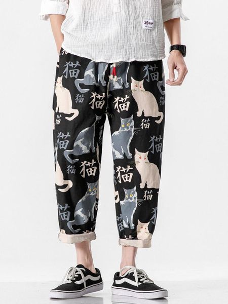 pants streetwear man harem pants printed cat casual pants mans harajuku cartoon anime oversize jogging pants woman 2023 fashion bottom, Black
pants streetwear man harem pants printed cat casual pants mans harajuku cartoon anime oversize jogging pants woman 2023 fashion bottom, Black