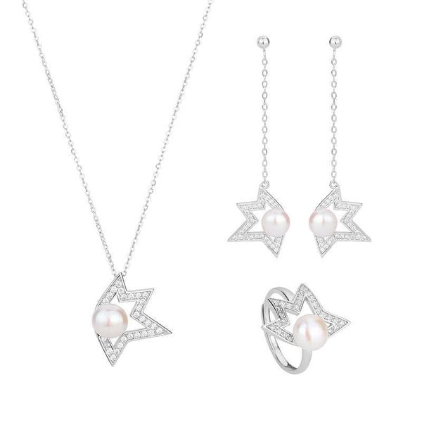 designer925 sterling silver tiffy comet series pearl set fashion temperament diamond earrings necklace ring jewelry three-piece, Golden;silver
designer925 sterling silver tiffy comet series pearl set fashion temperament diamond earrings necklace ring jewelry three-piece, Golden;silver