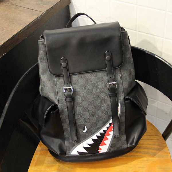 men's backpack lattice backpack schoolbag student large capacity fashion trend leisure new leather travel
men's backpack lattice backpack schoolbag student large capacity fashion trend leisure new leather travel