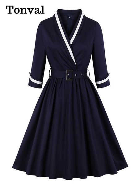 dresses tonval vintage style wrap belted elegant pleated autumn dress women 2022 winter robe femme 3/4 length sleeve cotton dresses, Black;gray
dresses tonval vintage style wrap belted elegant pleated autumn dress women 2022 winter robe femme 3/4 length sleeve cotton dresses, Black;gray