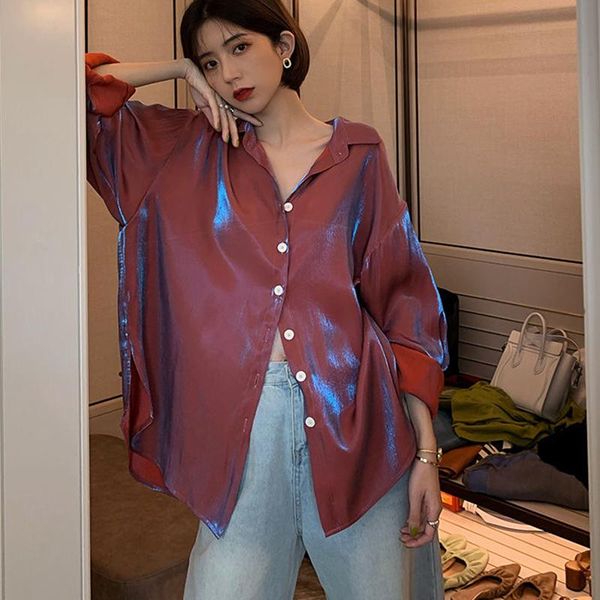 dress rimocy vintage long sleeved silk shirts women 2022 autumn loose turn down collar satin shirt woman button up elegant blouse, White
dress rimocy vintage long sleeved silk shirts women 2022 autumn loose turn down collar satin shirt woman button up elegant blouse, White