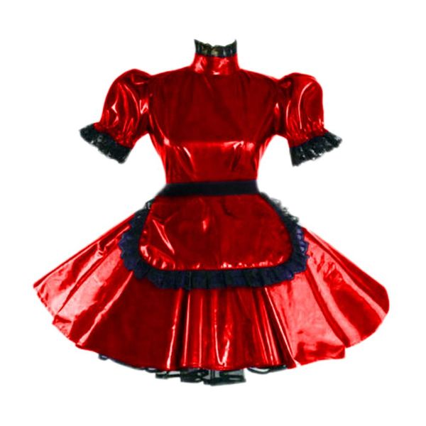 dresses sissy lolita dress maid outfits turtleneck puff sleeve flared patent leather dress with apron gothic dress maid role play, Black;gray
dresses sissy lolita dress maid outfits turtleneck puff sleeve flared patent leather dress with apron gothic dress maid role play, Black;gray