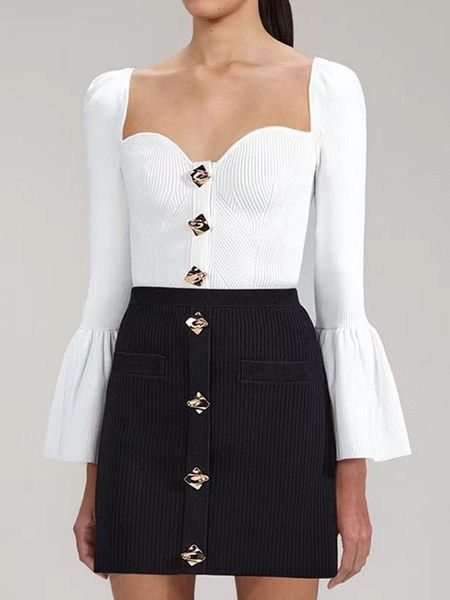 sweaters women white backless knit cardigan 2022 autumn threaded long flared sleeve single breasted ladies sweater, White;black
sweaters women white backless knit cardigan 2022 autumn threaded long flared sleeve single breasted ladies sweater, White;black