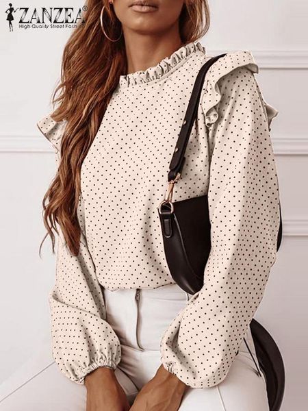t-shirt fashion blouse 2022 spring ruffle women's polka dot shirts zanzea elegant ol blusa patchwork camisas casual holiday chemise, White
t-shirt fashion blouse 2022 spring ruffle women's polka dot shirts zanzea elegant ol blusa patchwork camisas casual holiday chemise, White