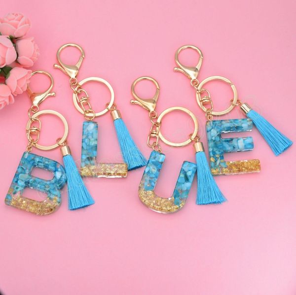 simple 26 letters keychain pendant with blue tassel girls bag hanging ornament a-z initials resin key accessories, Silver
simple 26 letters keychain pendant with blue tassel girls bag hanging ornament a-z initials resin key accessories, Silver