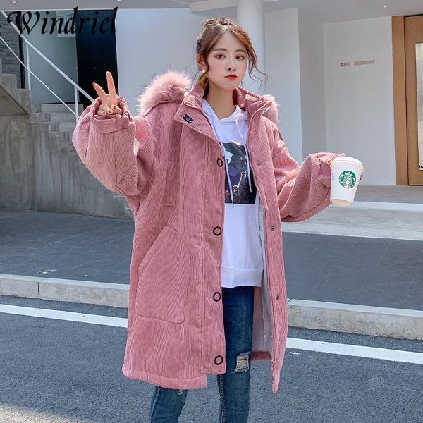 leather windriel long coats thicken warm lambswool parkas hooded large fur women oversized loose jackets snow wear corduroy clothing, Black
leather windriel long coats thicken warm lambswool parkas hooded large fur women oversized loose jackets snow wear corduroy clothing, Black