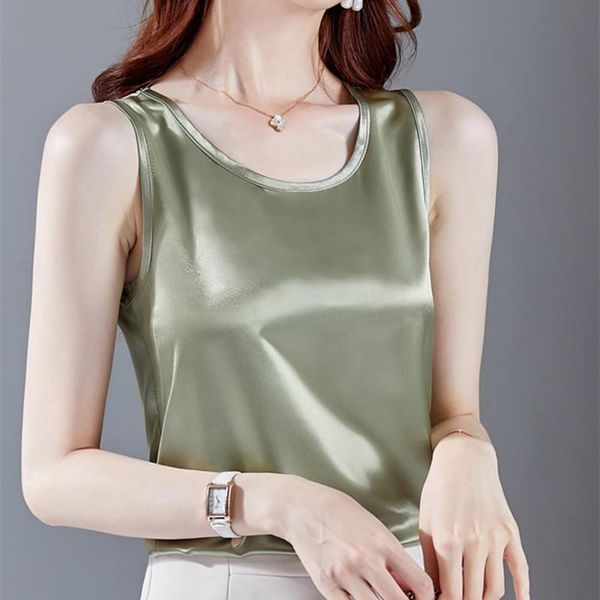 tanks korean silk women woman satin sleeveless camis vest women solid tanks loose ladies silk tees woman halter top, Black;white
tanks korean silk women woman satin sleeveless camis vest women solid tanks loose ladies silk tees woman halter top, Black;white