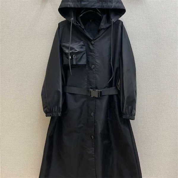 22% off spring home popularity nylon series solid pocket hooded long trench coat women's fashion, Black
22% off spring home popularity nylon series solid pocket hooded long trench coat women's fashion, Black