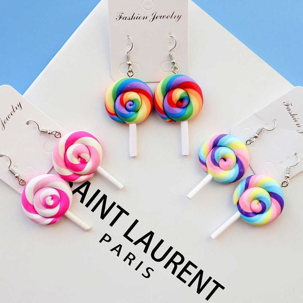 charm earring for women soft clay rainbow lollipop drop earrings children jewelry custom made handmade cute girls cotton candy gift w0422, Golden
charm earring for women soft clay rainbow lollipop drop earrings children jewelry custom made handmade cute girls cotton candy gift w0422, Golden