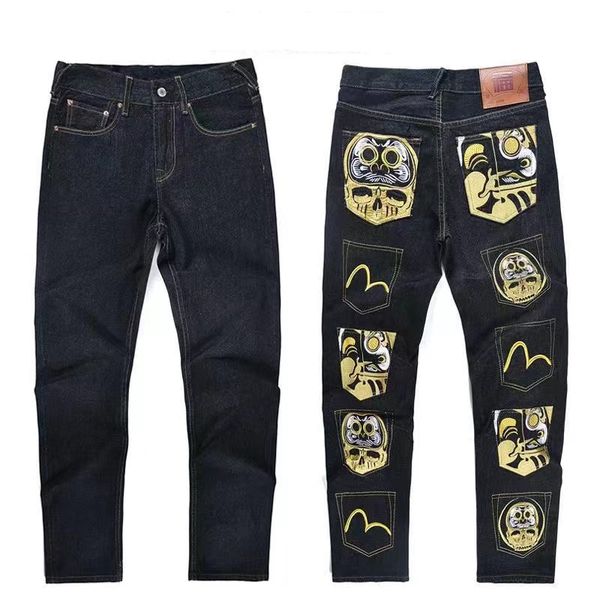 european and american designers men's jeans casual vintage evisued pants -shaped embroidery harajuku streetwear embroidery hip hop jea, Blue
european and american designers men's jeans casual vintage evisued pants -shaped embroidery harajuku streetwear embroidery hip hop jea, Blue