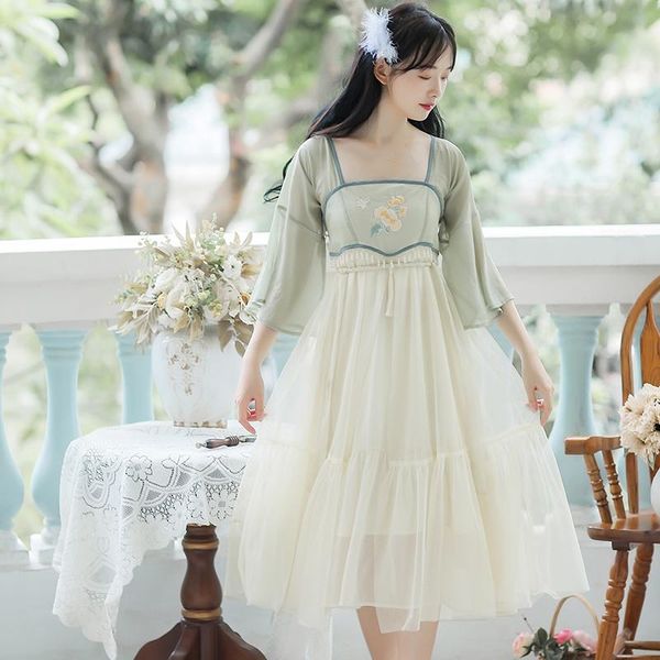 dresses chinese style hanfu traditional vestidos han dynasty princess clothing summer beaded tassel square neck mesh fairy dress women, Black;gray
dresses chinese style hanfu traditional vestidos han dynasty princess clothing summer beaded tassel square neck mesh fairy dress women, Black;gray