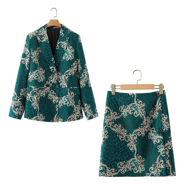 pants women fashion vintage print blazer vintage long sleeve loose female outerwear personality suit and high waist split miniskirt, White
pants women fashion vintage print blazer vintage long sleeve loose female outerwear personality suit and high waist split miniskirt, White