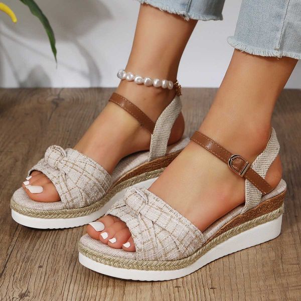 sandals thick platform solid women casual wedges sandals open toe buckle women summer beach sandals with bow sandalias mujer verano 2022 j23, Black
sandals thick platform solid women casual wedges sandals open toe buckle women summer beach sandals with bow sandalias mujer verano 2022 j23, Black