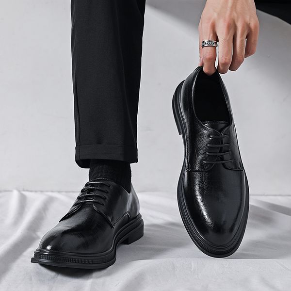 dress shoes 2023 fashion oxford men's dress shoes formal business lace up pointed toe office leather elegant 230422, Black
dress shoes 2023 fashion oxford men's dress shoes formal business lace up pointed toe office leather elegant 230422, Black