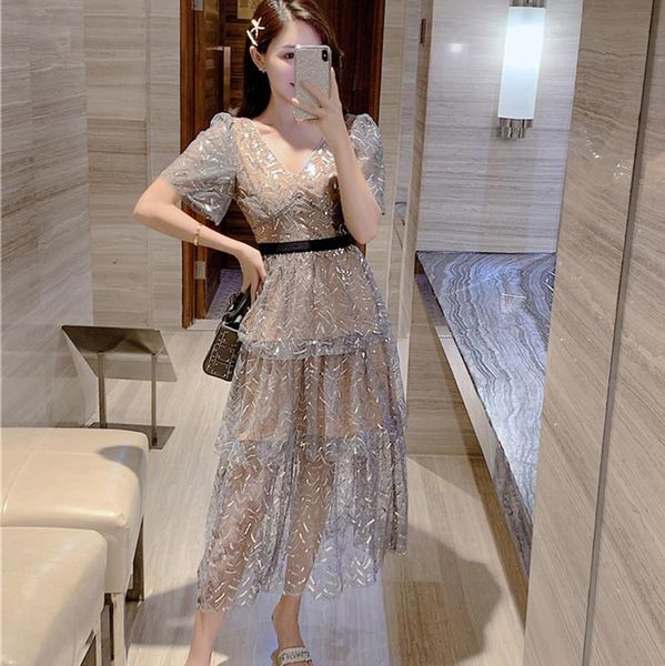 dresses jsxdhk new selfportrait women's midi dress 2022 runway summer mesh sequined beading ruffles ladies v neck party vestidos, Black;gray
dresses jsxdhk new selfportrait women's midi dress 2022 runway summer mesh sequined beading ruffles ladies v neck party vestidos, Black;gray