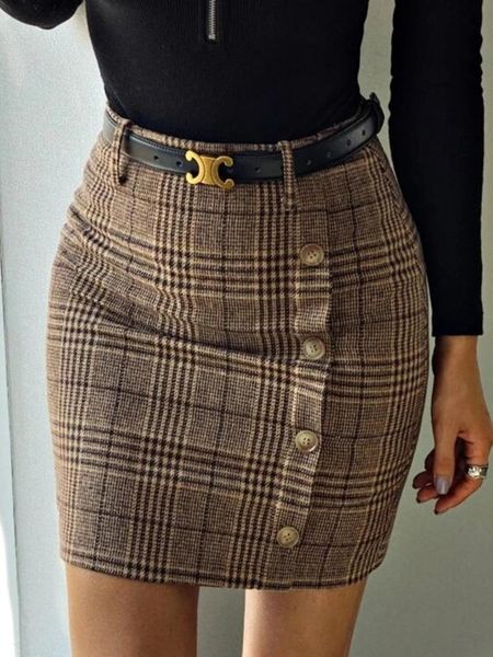 dresses sruby plaid fake button woolmix fabric skirt bodycon high waist mini skirt woman summer skirt mujer faldas, White;black
dresses sruby plaid fake button woolmix fabric skirt bodycon high waist mini skirt woman summer skirt mujer faldas, White;black