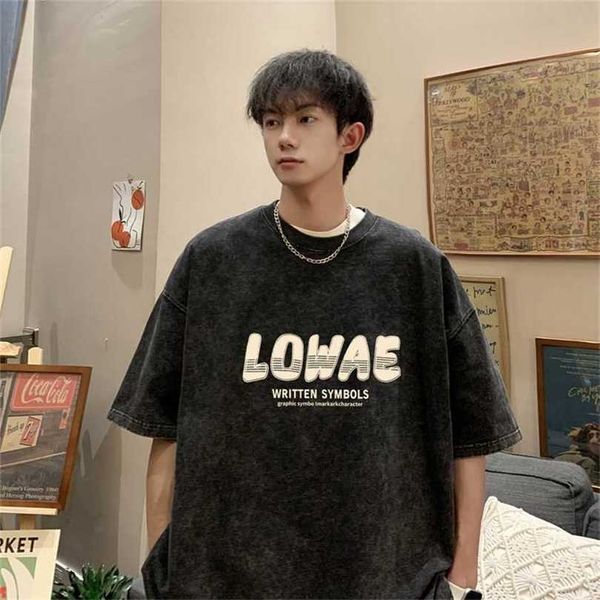 22% off 240g short t-shirt men's washable old fashion trend american street half sleeve summer, White;black
22% off 240g short t-shirt men's washable old fashion trend american street half sleeve summer, White;black