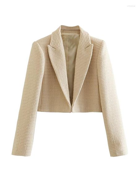 Women's Suits 2023 Spring Women's Textured Cropped Casual Blazer Fashion All-Match Temperament Suit Jacket Female Solid Tops, Egg roll color
Women's Suits 2023 Spring Women's Textured Cropped Casual Blazer Fashion All-Match Temperament Suit Jacket Female Solid Tops, Egg roll color