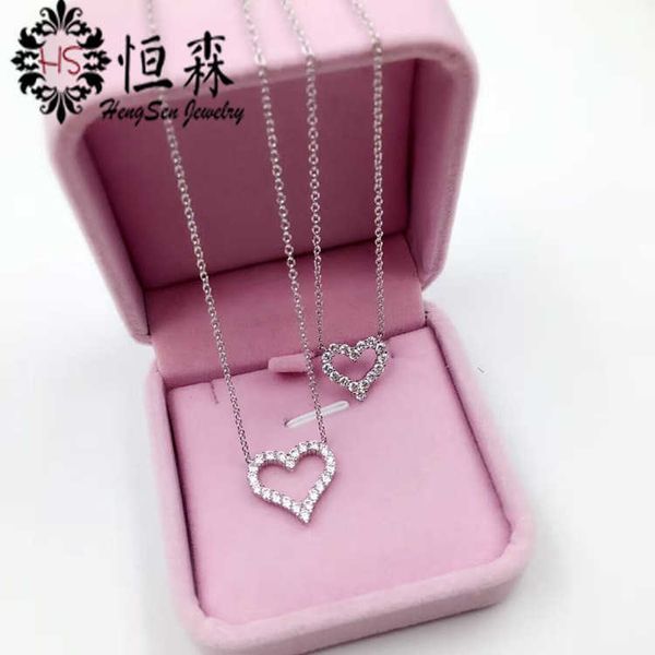 designers925 sterling silver love heart necklace full of diamond flash korean pendant collar chain, Black
designers925 sterling silver love heart necklace full of diamond flash korean pendant collar chain, Black