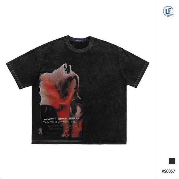 men and women t-shirtslawfoo new china-chic brand men's small popular design printed washed short sleeve loose t-shirt men, White;black
men and women t-shirtslawfoo new china-chic brand men's small popular design printed washed short sleeve loose t-shirt men, White;black
