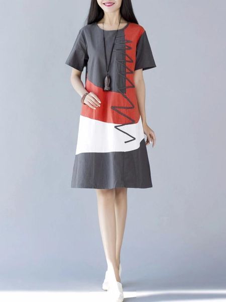 dresses 2022 new summer cotton and linen dress short sleeve oneck aline women dress casual loose kneelength midi party dresses, Black;gray
dresses 2022 new summer cotton and linen dress short sleeve oneck aline women dress casual loose kneelength midi party dresses, Black;gray