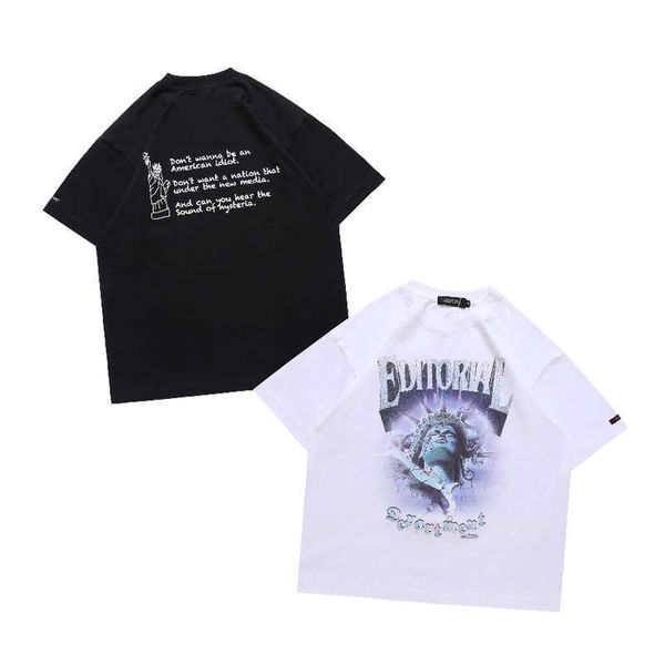 men and women t-shirtslawfoo spring/summer china-chic american street portrait print loose fit couple t-shirt fashion, White;black
men and women t-shirtslawfoo spring/summer china-chic american street portrait print loose fit couple t-shirt fashion, White;black
