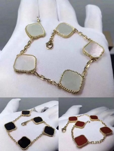 classic designer jewelry cleef clover charm bracelets elegant chain 18k gold agate shell mother of pearl luck bracelet for women&girl weddin, Golden;silver
classic designer jewelry cleef clover charm bracelets elegant chain 18k gold agate shell mother of pearl luck bracelet for women&girl weddin, Golden;silver