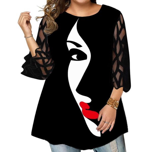 t-shirt plus size women clothing 4xl 5xl 6xl 2022 summer women clothes flower print big size lace long sleeve ladies t shirt, Black
t-shirt plus size women clothing 4xl 5xl 6xl 2022 summer women clothes flower print big size lace long sleeve ladies t shirt, Black