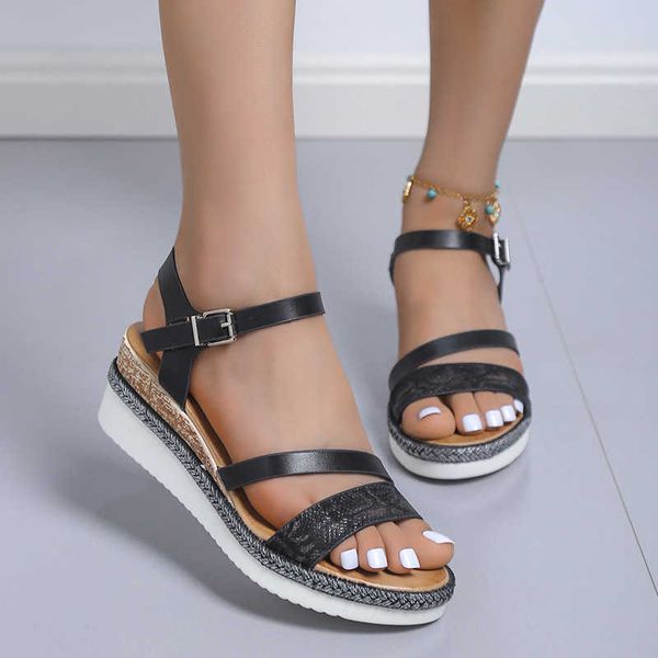 sandals 2022 summer women wedge sandals plus size one word buckle sandals fashion retro rome casual beach peep toe sandalias de mujer j23042, Black
sandals 2022 summer women wedge sandals plus size one word buckle sandals fashion retro rome casual beach peep toe sandalias de mujer j23042, Black