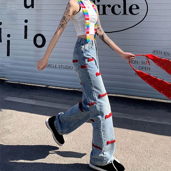 women's jean's 2023 springsummer vintage alphabet embroidered high waisted straight wide leg jeans long trousers 230422, Blue
women's jean's 2023 springsummer vintage alphabet embroidered high waisted straight wide leg jeans long trousers 230422, Blue