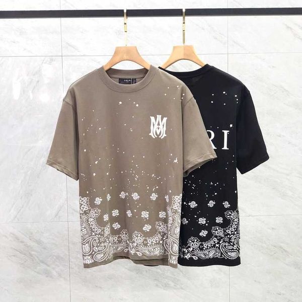 designer clothing tees tshirt amiiri 23ss cashew flower printed short sleeve t-shirt trendy high street loose tee luxury streetwear for sale, White;black
designer clothing tees tshirt amiiri 23ss cashew flower printed short sleeve t-shirt trendy high street loose tee luxury streetwear for sale, White;black