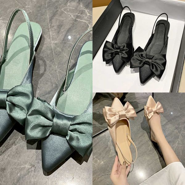 sandals summer women baotou sandals fashion bow-knot low heels pumps female silk pointed sandalias de mujer women's shoes 230322, Black
sandals summer women baotou sandals fashion bow-knot low heels pumps female silk pointed sandalias de mujer women's shoes 230322, Black