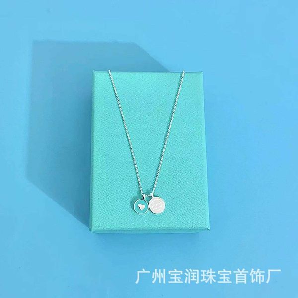 designertiffy enamel blue heart double circle tag pendant necklace s925 sterling silver ot buckle small design fashion light luxury collar c, Black
designertiffy enamel blue heart double circle tag pendant necklace s925 sterling silver ot buckle small design fashion light luxury collar c, Black
