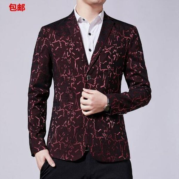 blazers spring new casual suit single slim fit men's small suit coat, White;black
blazers spring new casual suit single slim fit men's small suit coat, White;black