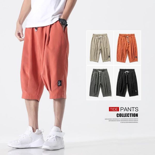 pants summer harem pants men short joggers chinese style calflength casual baggy pants male capris trousers plus size 6xl 7xl 8xl, Black 
pants summer harem pants men short joggers chinese style calflength casual baggy pants male capris trousers plus size 6xl 7xl 8xl, Black