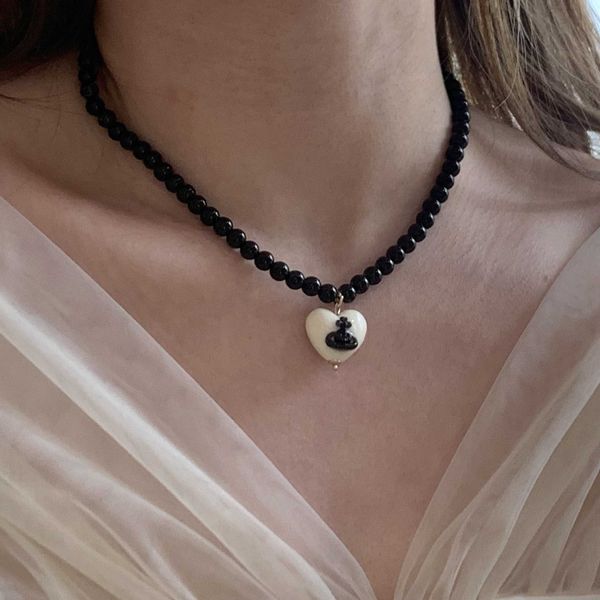 medieval vintage western queen mother beaded love necklace versatile saturn vivian spring summer collar chain, Silver
medieval vintage western queen mother beaded love necklace versatile saturn vivian spring summer collar chain, Silver
