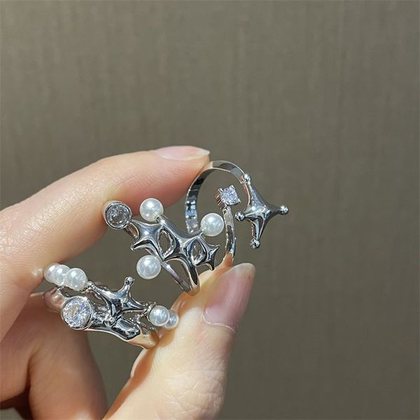 unique engagement rings irregular niche design senior double pearl ring opening female fashion and cool character index finger ring class ri, Silver
unique engagement rings irregular niche design senior double pearl ring opening female fashion and cool character index finger ring class ri, Silver
