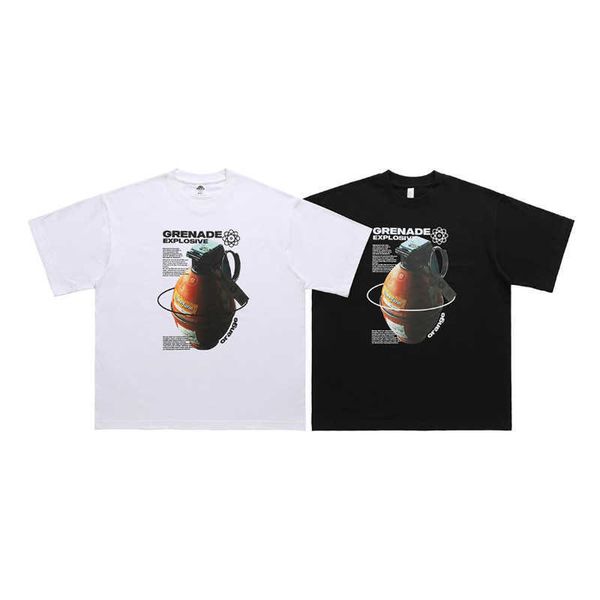 men and women t-shirtslawfoo spring/summer china-chic brand american street grenade print round neck off shoulder loose edition couple t-shi, White;black
men and women t-shirtslawfoo spring/summer china-chic brand american street grenade print round neck off shoulder loose edition couple t-shi, White;black