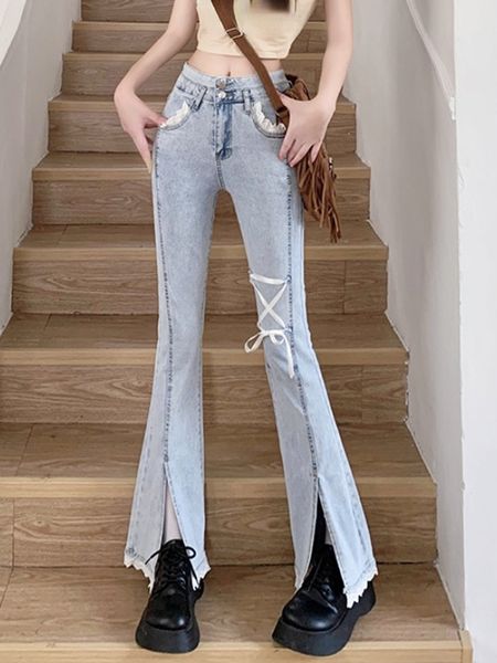 women's jeans high waist vintage y2k female wide leg solid denim trouser casual korean design elegant pants 2023 summer fashion 230422, Blue
women's jeans high waist vintage y2k female wide leg solid denim trouser casual korean design elegant pants 2023 summer fashion 230422, Blue