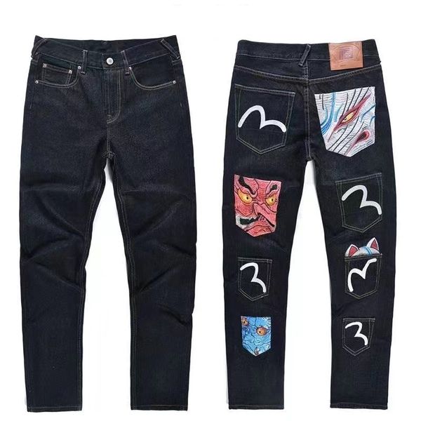 european and american designers men's jeans casual vintage evisued pants -shaped embroidery harajuku streetwear embroidery hip hop jea, Blue
european and american designers men's jeans casual vintage evisued pants -shaped embroidery harajuku streetwear embroidery hip hop jea, Blue
