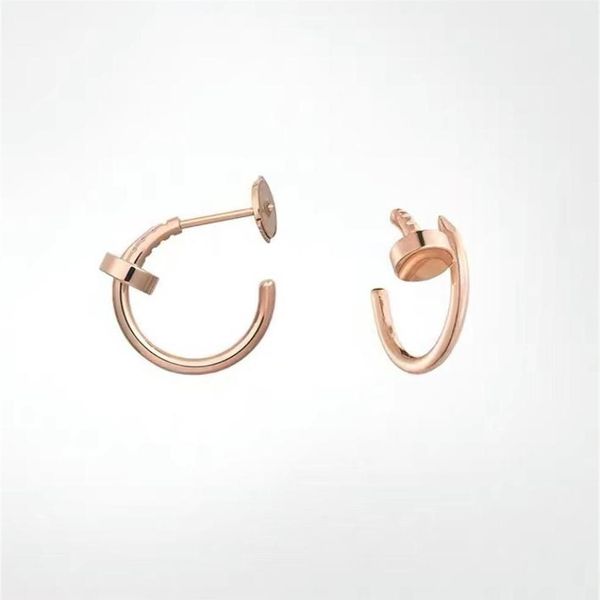 nail earring designer stud for women earrings ladies 925 silver 18k stud gilded studs counter quality with box anniversary gift 00250v, Golden;silver 
nail earring designer stud for women earrings ladies 925 silver 18k stud gilded studs counter quality with box anniversary gift 00250v, Golden;silver