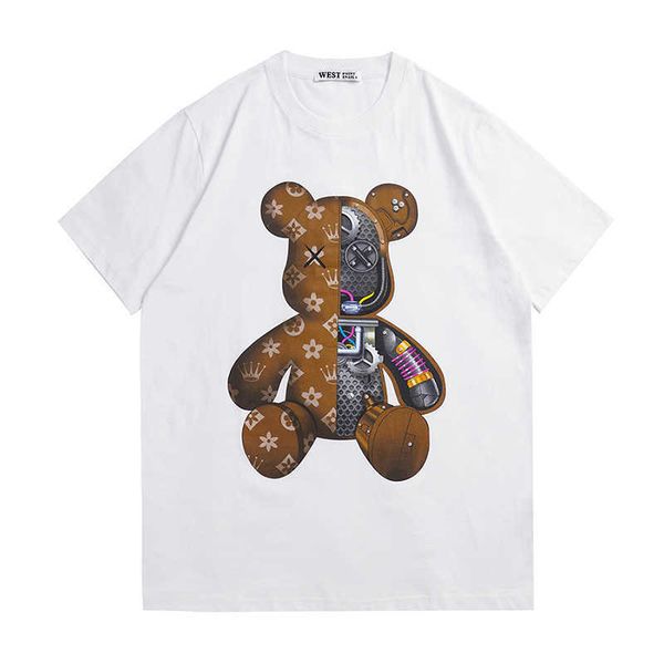 men and women t-shirtsnew ins men's and women's couple machine panda printed pure cotton short sleeve t-shirt trendy loose casual, White;black
men and women t-shirtsnew ins men's and women's couple machine panda printed pure cotton short sleeve t-shirt trendy loose casual, White;black