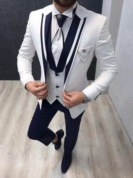 blazers costume homme white mens suits lapel formal business blazer tuxedos wedding groom prom party man jacket+vest+pant, White;black
blazers costume homme white mens suits lapel formal business blazer tuxedos wedding groom prom party man jacket+vest+pant, White;black