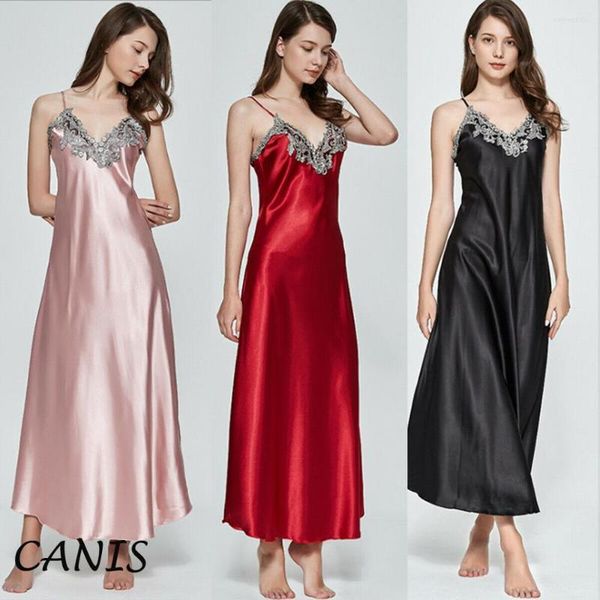 women's sleepwear women oversize satin v-neck long nightdress silk lace lingerie nightgown robe dress babydoll underwear, Black;red
women's sleepwear women oversize satin v-neck long nightdress silk lace lingerie nightgown robe dress babydoll underwear, Black;red